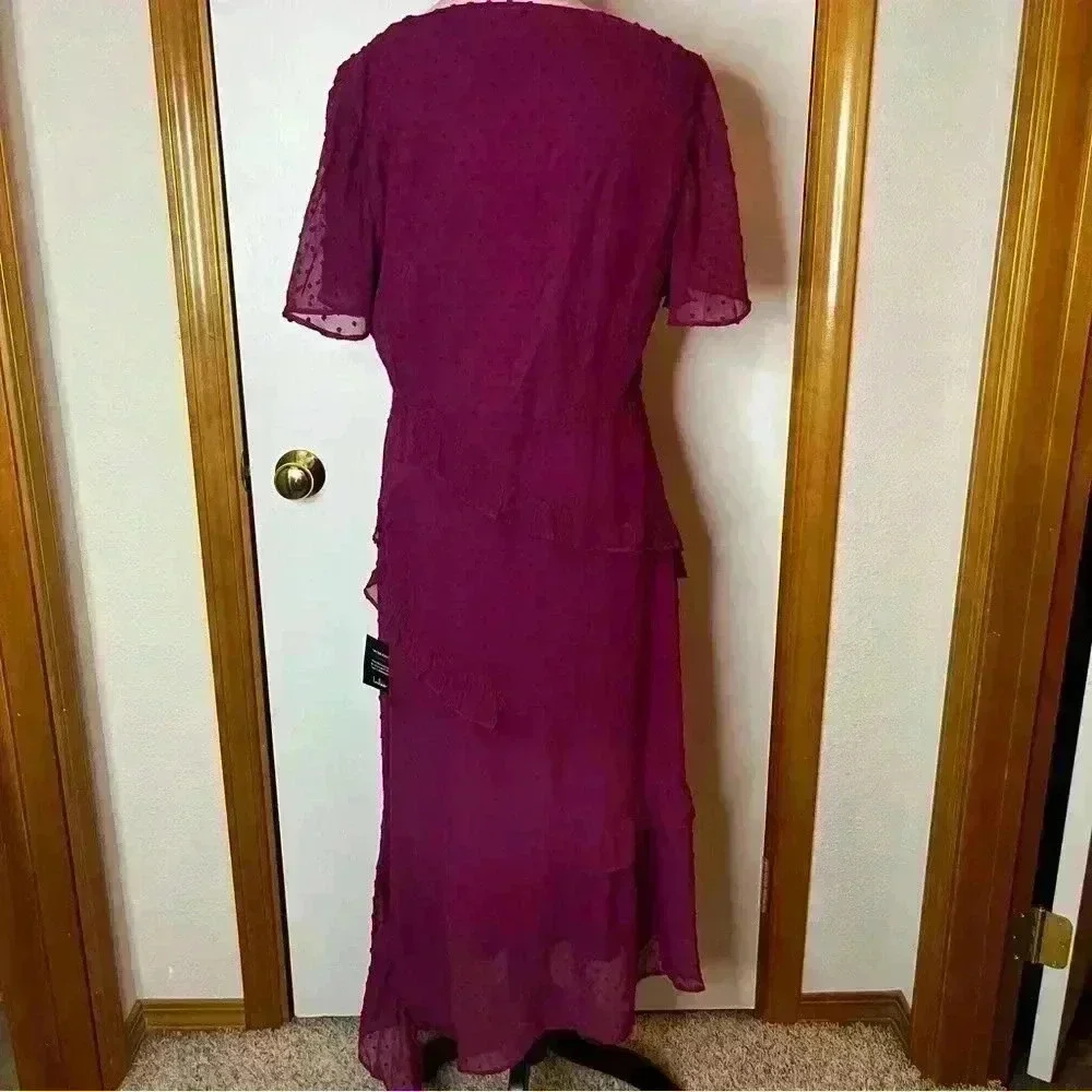 Lulu's Ruffled Midi Dress - Picture 11 of 15